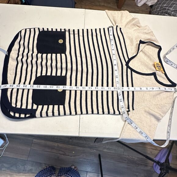 TORY BURCH Odessa Striped Tunic Top Womans size XS Wool Cashmere Blend - Picture 7 of 7